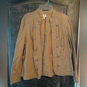 Brown light jacket. Perfect for fall nights.